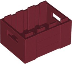 LEGO® los onderdeel Container in kleur Donkerrood 30150
