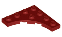 LEGO® los onderdeel Plaat Aangepast Donkerrood 35044