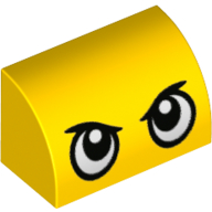 Plaatje in Gallery viewer laden, LEGO® onderdeel Dakpan Gebogen met Motief Geel 37352pb001