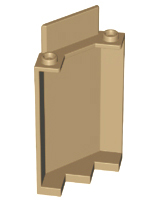LEGO® los onderdeel Paneel in kleur Donker Geelbruin 87421