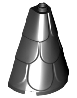 LEGO® los onderdeel Dak in kleur Zwart 35563