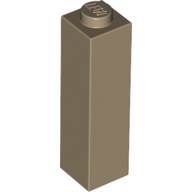 Plaatje in Gallery viewer laden, LEGO® los onderdeel Steen in kleur Donker Geelbruin 14716