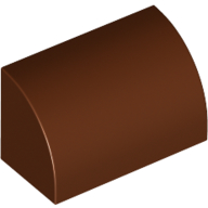 LEGO® los onderdeel Dakpan Gebogen Roodachtig Bruin 37352
