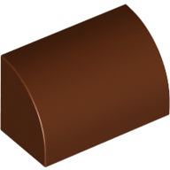 LEGO® los onderdeel Dakpan Gebogen Roodachtig Bruin 37352