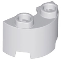 LEGO® los onderdeel Cilinder Licht Blauwachtig Grijs 68013
