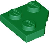 LEGO® los onderdeel Wig Plaat in kleur Groen 26601