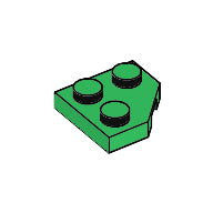 LEGO® los onderdeel Wig Plaat in kleur Groen 26601