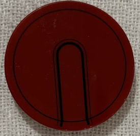 LEGO® onderdeel Tegel Rond met Motief Donkerrood 67095pb003