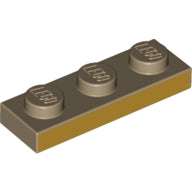 Plaatje in Gallery viewer laden, LEGO® onderdeel Plaat met Motief Donker Geelbruin 3623pb022