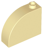 LEGO® los onderdeel Dakpan Gebogen in kleur Geelbruin 33243