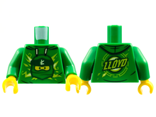 Plaatje in Gallery viewer laden, LEGO® los onderdeel Lijf met Motief Groen 973pb3970c01