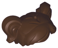 LEGO® los onderdeel Haar in kleur Donker Bruin 35701