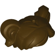 LEGO® los onderdeel Haar in kleur Donker Bruin 35701