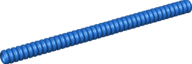 LEGO® los onderdeel Slang Geribbeld in kleur Blauw 78c14