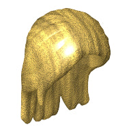 Plaatje in Gallery viewer laden, LEGO® los onderdeel Haar in kleur Parel Goud 28321