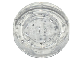 LEGO® los onderdeel Tegel Rond Glitter Doorzichtig 98138