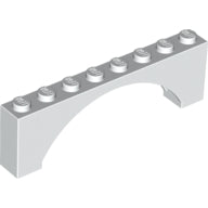 Plaatje in Gallery viewer laden, LEGO® los onderdeel Steen Boog in kleur Wit 16577
