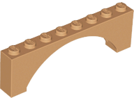 LEGO® los onderdeel Steen Boog in kleur Medium Noga 16577