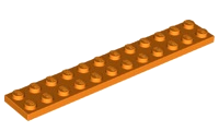 LEGO® los onderdeel Plaat Algemeen in kleur Oranje 2445