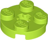 Plaatje in Gallery viewer laden, LEGO® los onderdeel Plaat Rond in kleur Limoen 4032