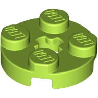 Plaatje in Gallery viewer laden, LEGO® los onderdeel Plaat Rond in kleur Limoen 4032