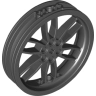 LEGO® los onderdeel Wiel in kleur Zwart 88517