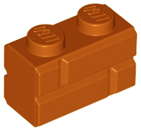 LEGO® los onderdeel Steen Aangepast Donker Oranje 98283