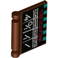 Plaatje in Gallery viewer laden, LEGO® Accessoire met Motief Roodachtig Bruin 24093pb029