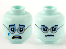 Plaatje in Gallery viewer laden, LEGO® los onderdeel Hoofd in kleur Licht Aqua 3626cpb2676