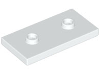 LEGO® los onderdeel Plaat Aangepast in kleur Wit 65509
