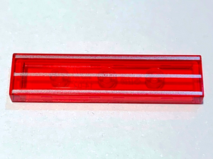 LEGO® onderdeel Tegel met Motief Doorzichtig Rood 2431pb805