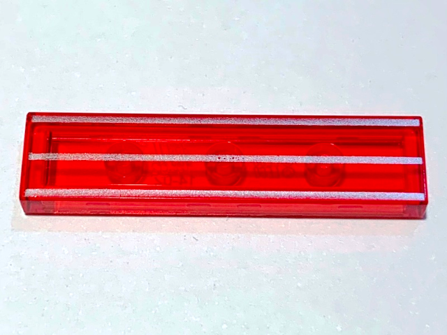 LEGO® onderdeel Tegel met Motief Doorzichtig Rood 2431pb805
