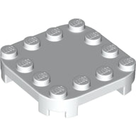 LEGO® los onderdeel Plaat Aangepast in kleur Wit 66792