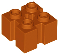 Plaatje in Gallery viewer laden, LEGO® los onderdeel Steen Aangepast Donker Oranje 90258