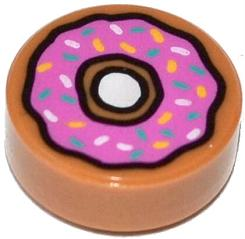LEGO® onderdeel Tegel Rond met Motief Medium Noga 98138pb021