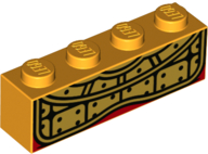 LEGO® Steen met Motief Helder Licht Oranje 3010pb299
