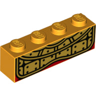 Plaatje in Gallery viewer laden, LEGO® Steen met Motief Helder Licht Oranje 3010pb299