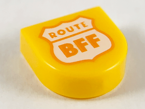 LEGO® Tegel Rond met Motief Helder Licht Oranje 24246pb012