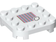 LEGO® onderdeel Plaat Aangepast met Motief Wit 66792pb001