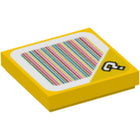 LEGO® los onderdeel Tegel met Motief Geel 3068pb1359