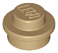 LEGO® los onderdeel Plaat Rond Donker Geelbruin 4073