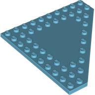 Plaatje in Gallery viewer laden, LEGO® los onderdeel Wig Plaat Medium Azuurblauw 92584