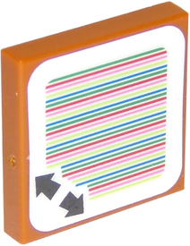 LEGO® onderdeel Tegel met Motief Donker Oranje 3068bpb1350