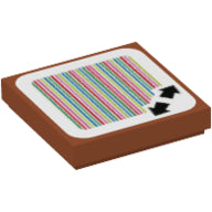 LEGO® onderdeel Tegel met Motief Donker Oranje 3068bpb1350