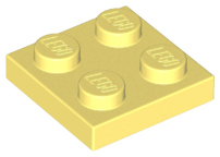 LEGO® los onderdeel Plaat Algemeen Helder Lichtgeel 3022