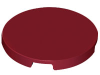 Plaatje in Gallery viewer laden, LEGO® los onderdeel Tegel Rond in kleur Donkerrood 67095
