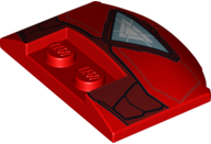 Plaatje in Gallery viewer laden, LEGO® los onderdeel Wig met Motief in kleur Rood 93604pb08