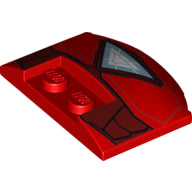 Plaatje in Gallery viewer laden, LEGO® los onderdeel Wig met Motief in kleur Rood 93604pb08