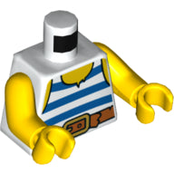 Plaatje in Gallery viewer laden, LEGO® los onderdeel Lijf met Motief Wit 973pb3974c01