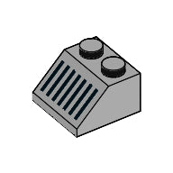 Plaatje in Gallery viewer laden, LEGO® Dakpan met Motief Licht Blauwachtig Grijs 3039p05